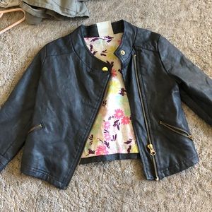 Leather Jacket Navy Blue